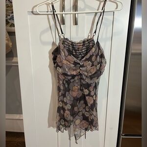 Alannah Hill purple floral sheer top US 2 (AU 8)